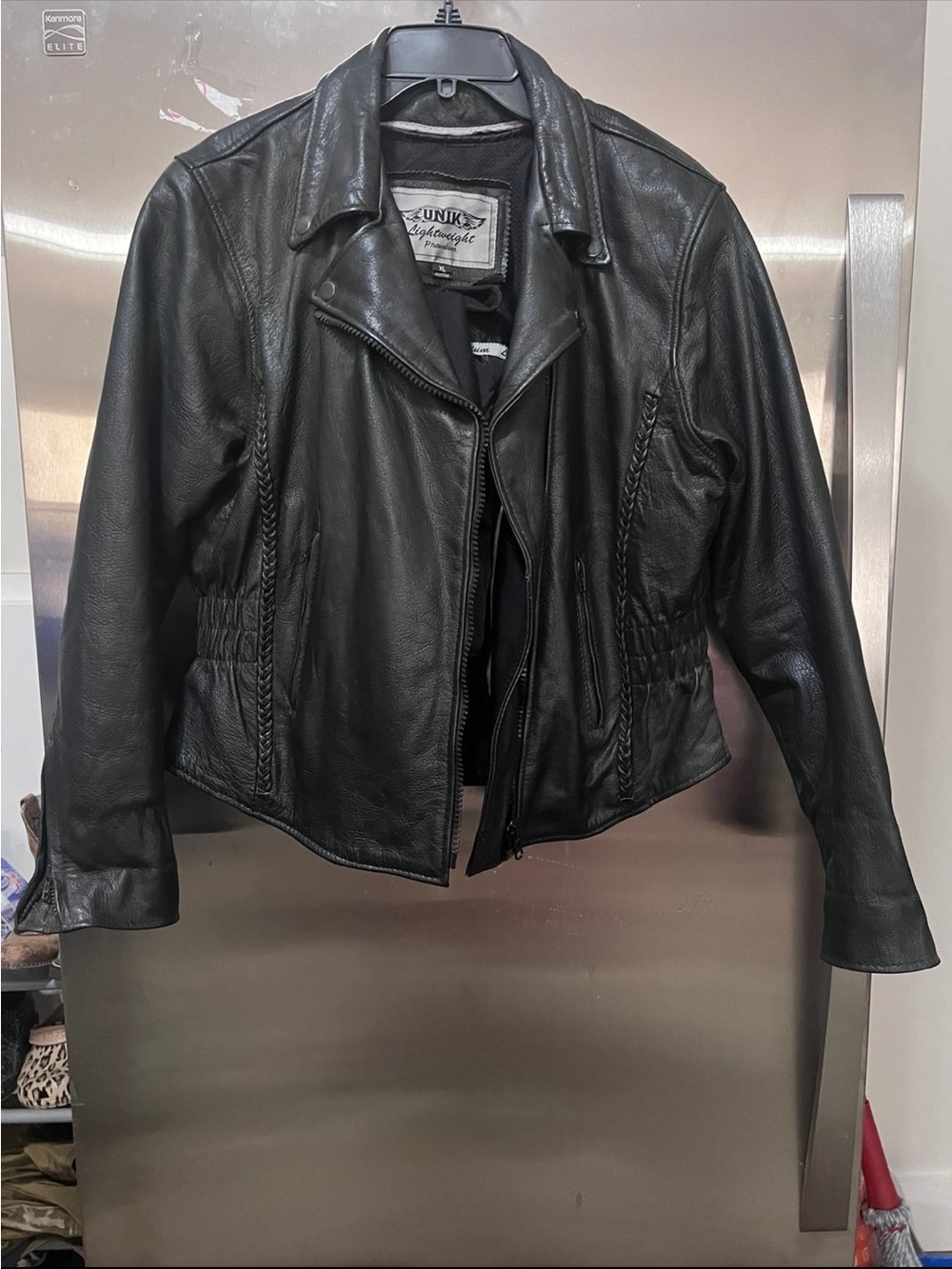 UNIK Leather Biker Jacket - Black